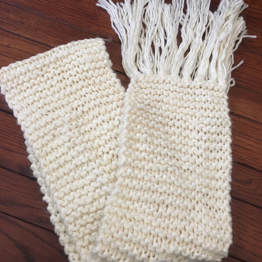Cream colored scarf